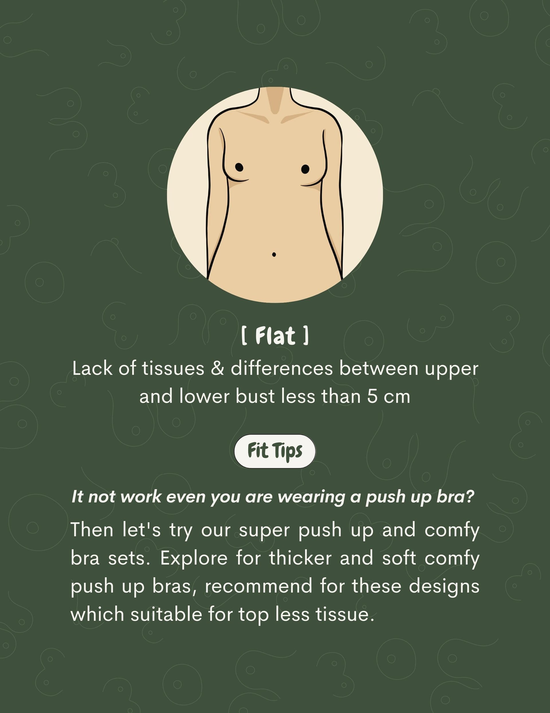 Flat Breast - Lack of tissues & differences between upper and