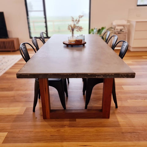 Concrete, Steel & Timber table