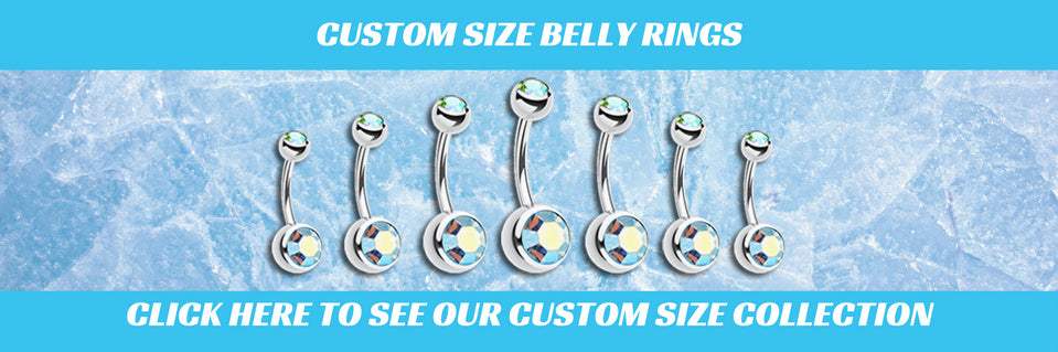 Bellylicious Belly Ring Sizing Chart Body Piercing Size Guide