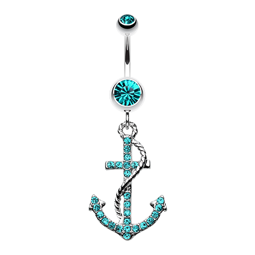 Gem Anchor Belly Dangle. Navel Rings. Australia – Bellylicious Belly ...