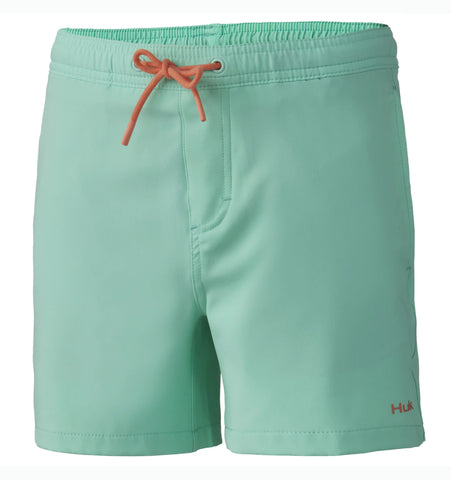 Huk Fishing Pursuit Volley Shorts in Desert Flower Orange