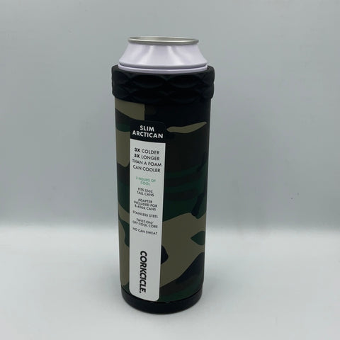 Corkcicle Can Cooler Woodland Camo / Classic