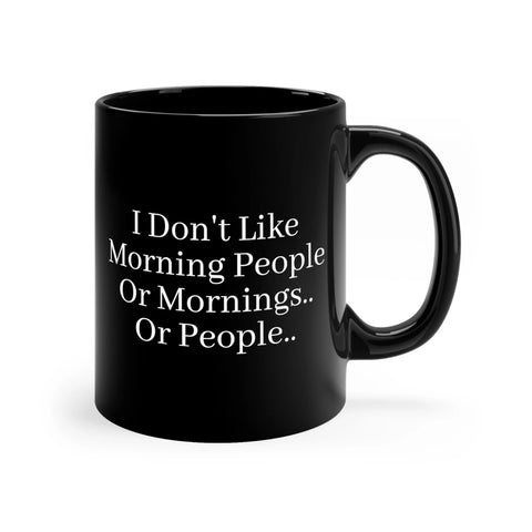sarcastic black coffee mug