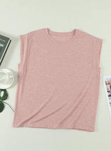 Asvivid Women's Crewneck T Shirt Casual Loose Solid Color Short Sleeve Shirts Tops Tees - Palais Royal Store