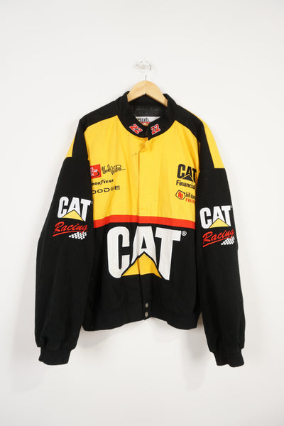 Vintage Nascar Racing Cat Black And Yellow Jacket – VintageFolk