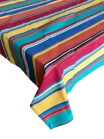 Multi Stripe Tablecloth