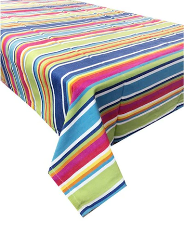 Multi Stripe Tablecloth