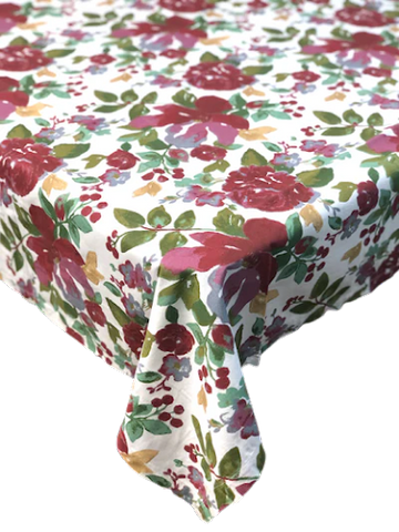 Red Flowers Tablecloth