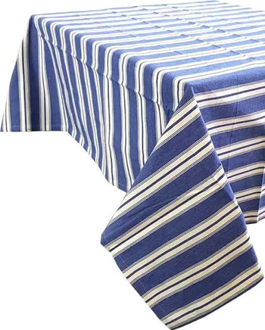 Tablecloth Blue White Stripe