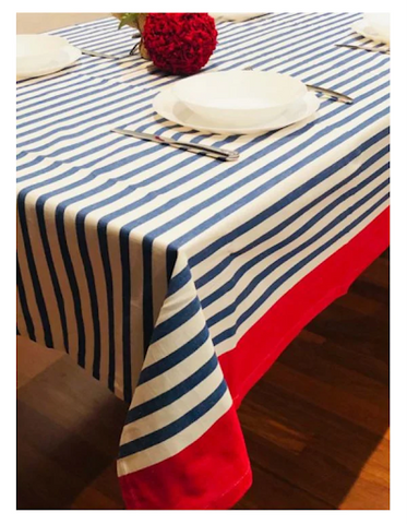 White Red Tablecloth