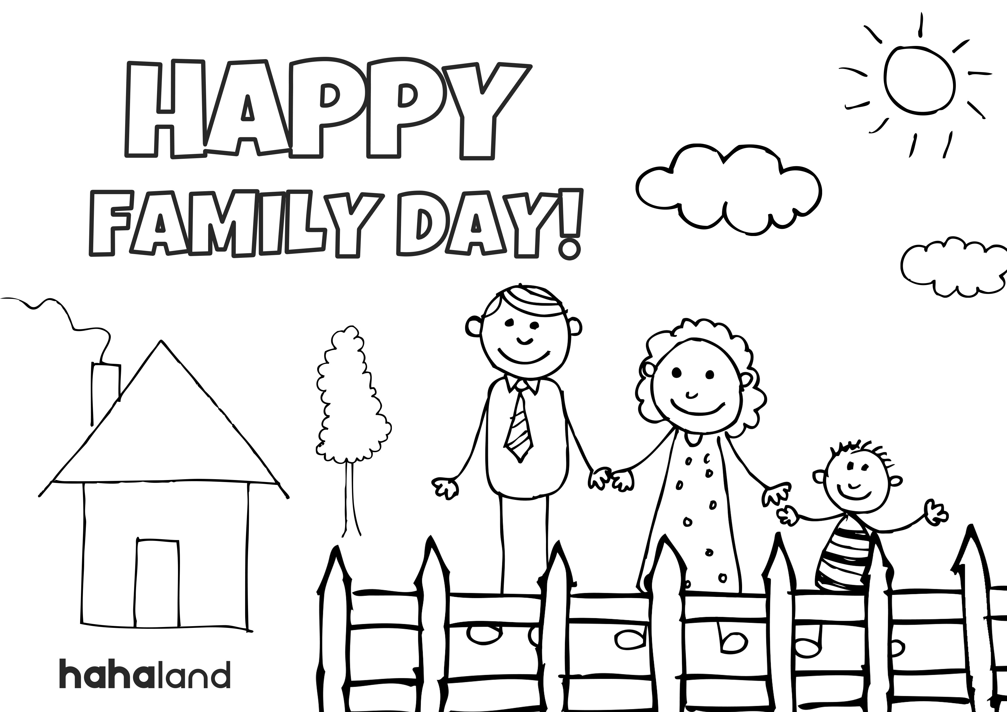 happy family coloring pages