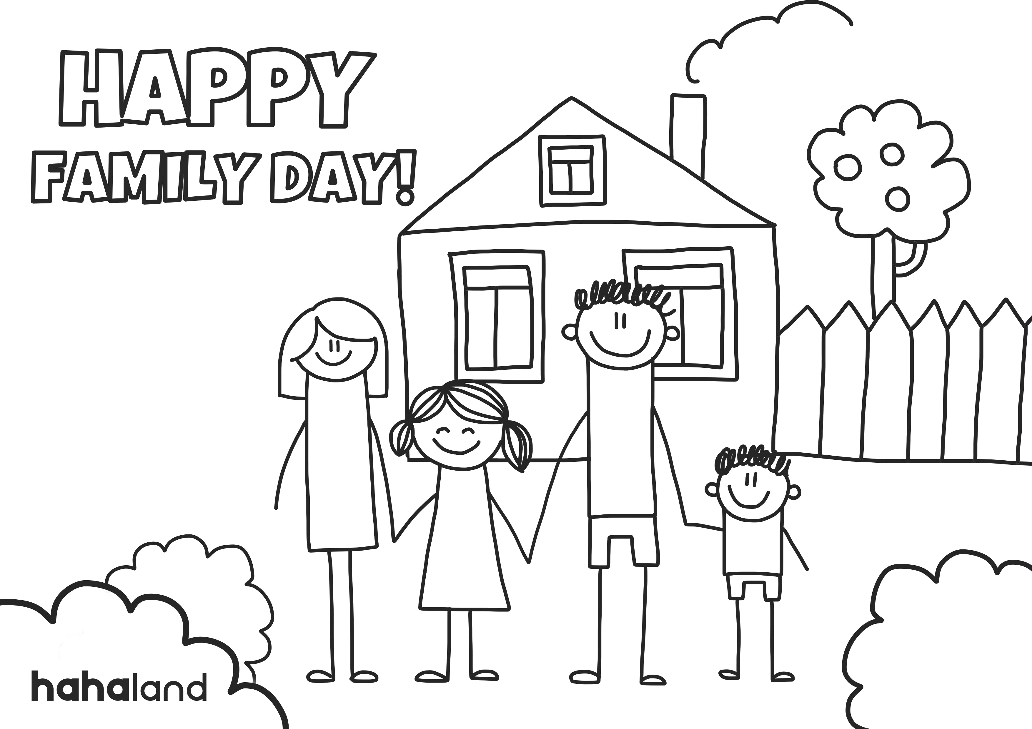 happy family coloring pages