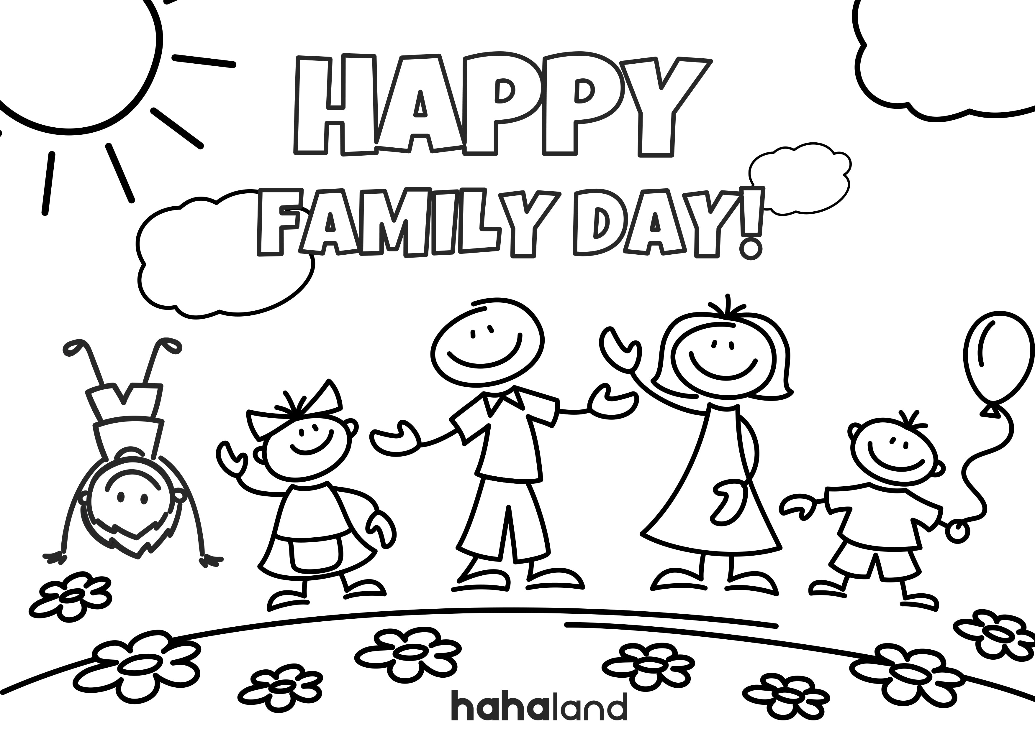 happy family coloring pages