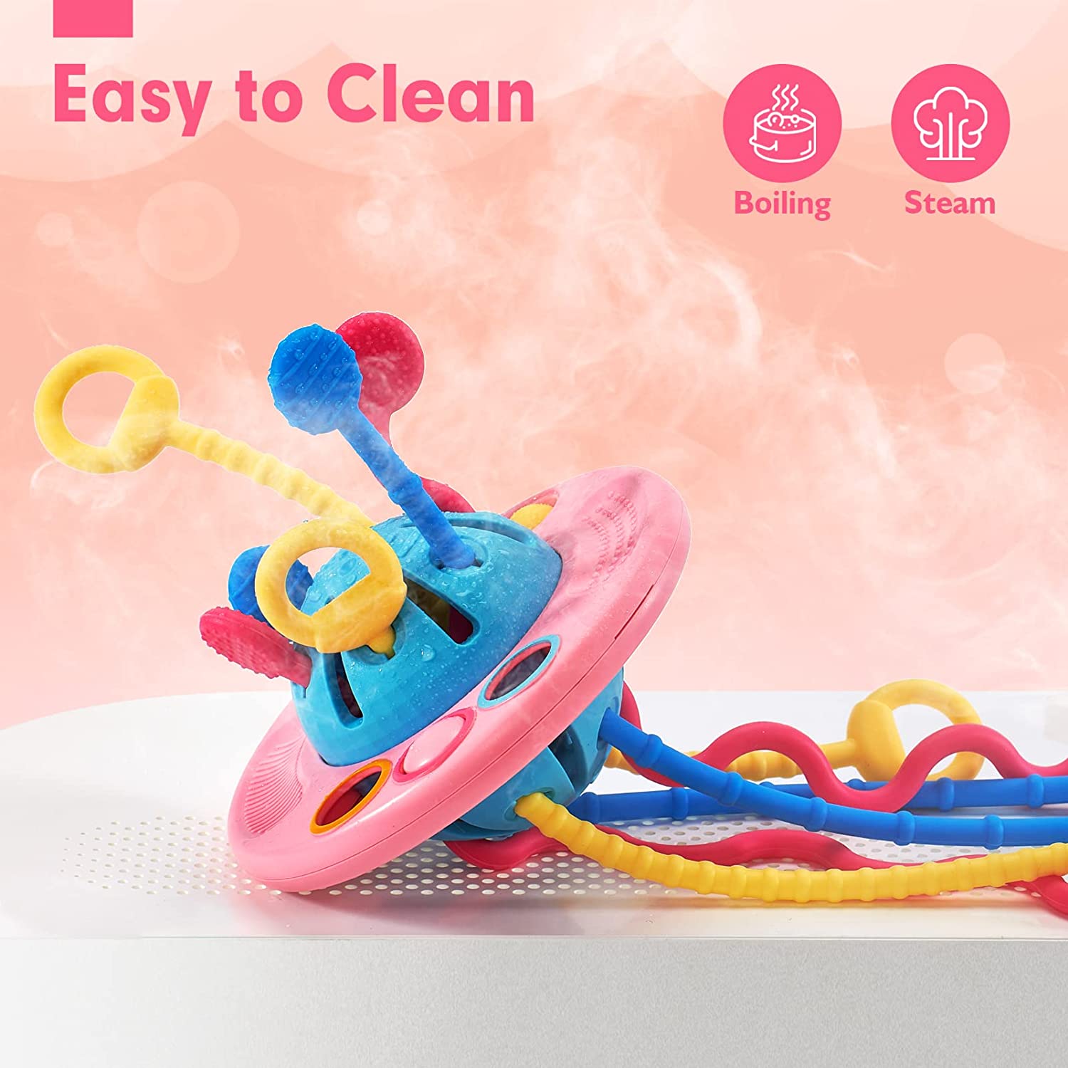 Montessori Toys for 1 Year Old Girl Silicone Pull String Baby Toys Hahaland