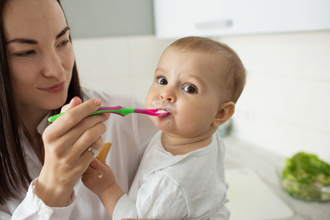 baby eating food