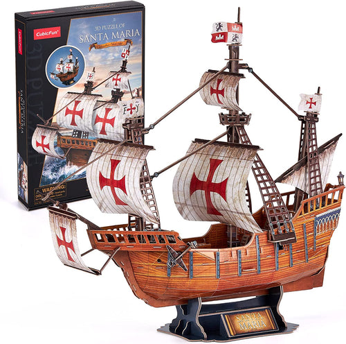 Puzzle 3D Barco Pirata San Felipe - Maquetas para Construir Adultos Y Niños, Maqueta Barco Puzzles 3D, Maquetas para Montar, 248 Piezas