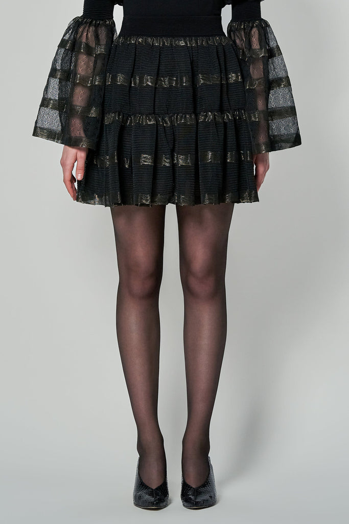 yo BIOTOP wool sheer skirt | angeloawards.com