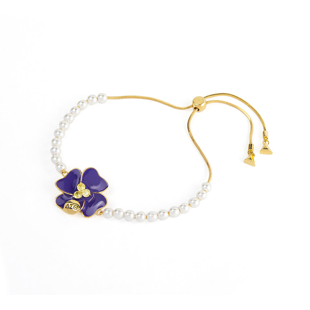 PHASE 1 - African Violet Brooch Bracelet- Single Strand Delta