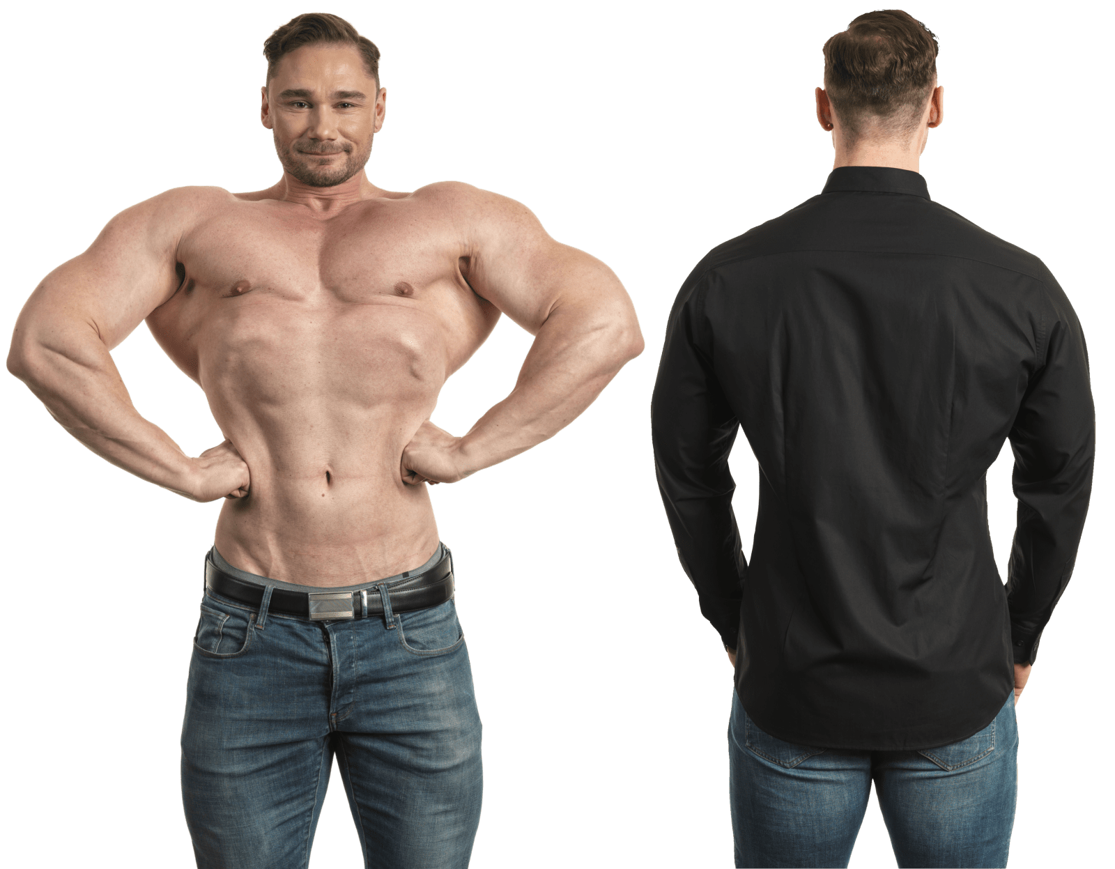 Wiehenstahl Bodybuilder Model im Hemd Christian Drost