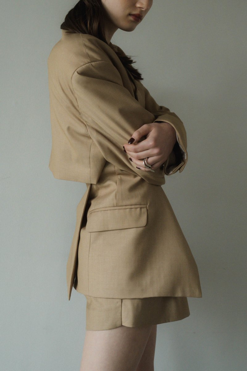 high waist front skort/beige | KNUTH MARF