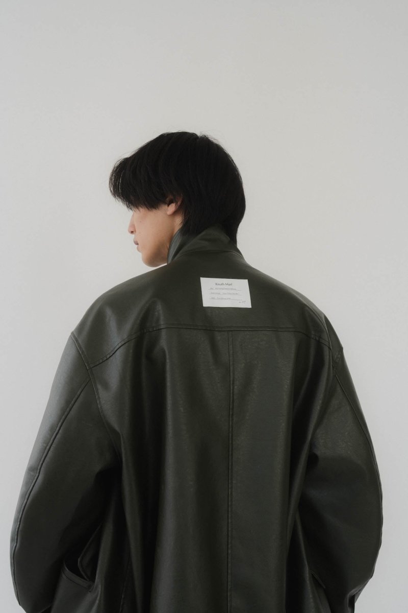 松野屋 キャンバスフラットショルダー label leather jacket/knuthmarf