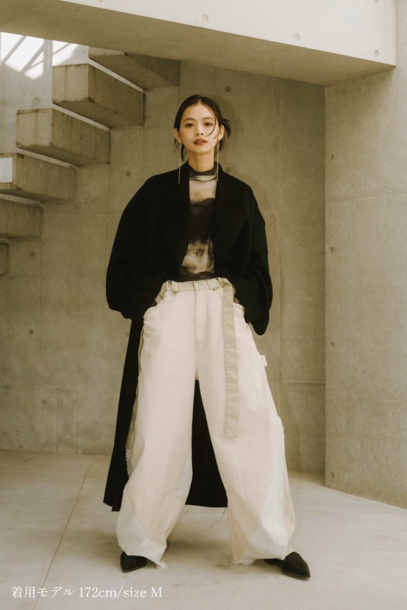 front slit pants(unisex)/greige | KNUTH MARF