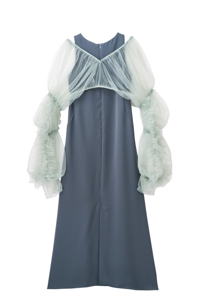 Knuth Marf tulle bolero one piece blue | www.jarussi.com.br