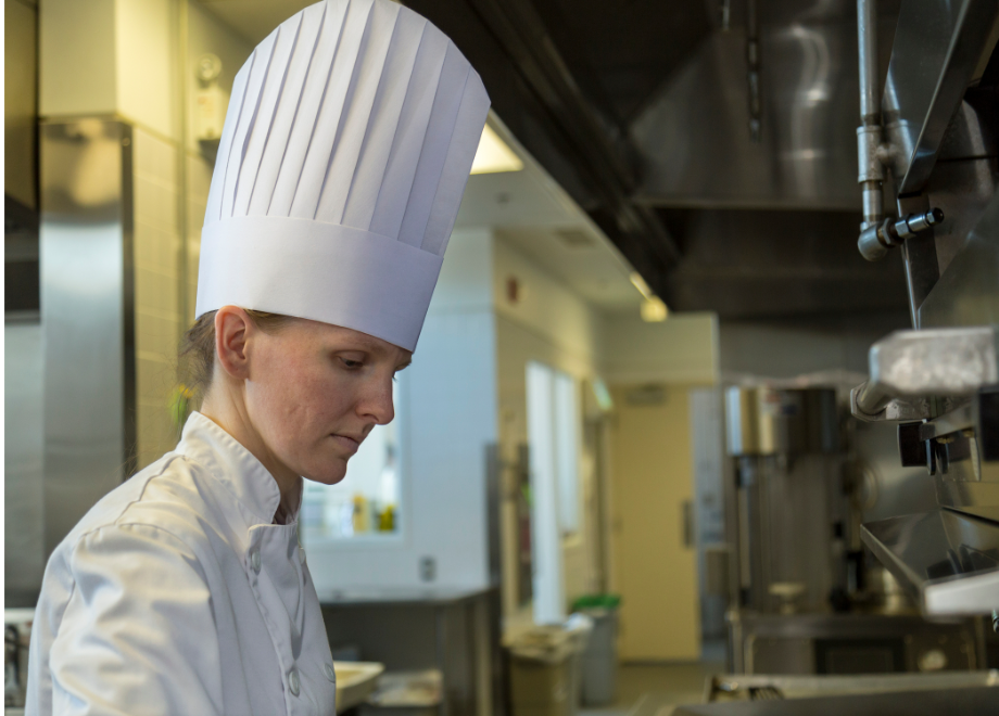 chef in a fluted cap