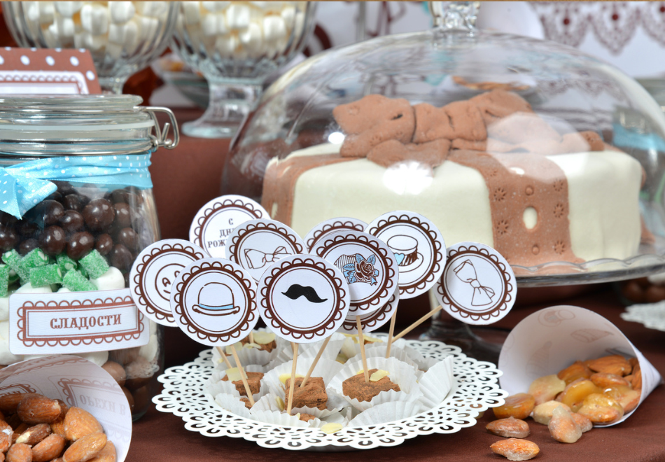 sweets set out on a disposable paper doily