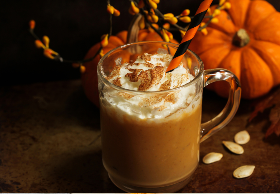 a frothy pumpkin latte