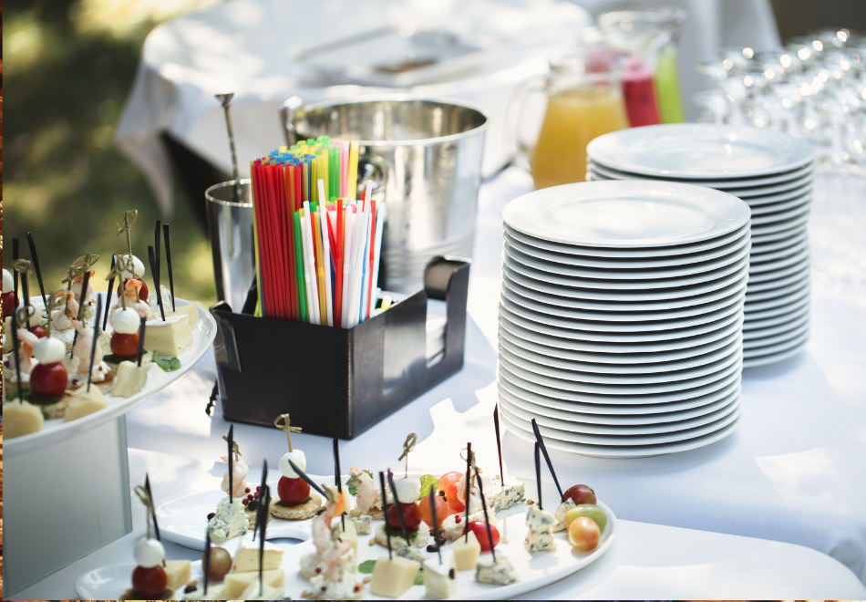 outdoor catering table