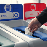 recycling station at a restaurant