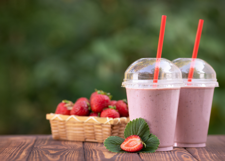 jumbo smoothie paper straw red white slushy