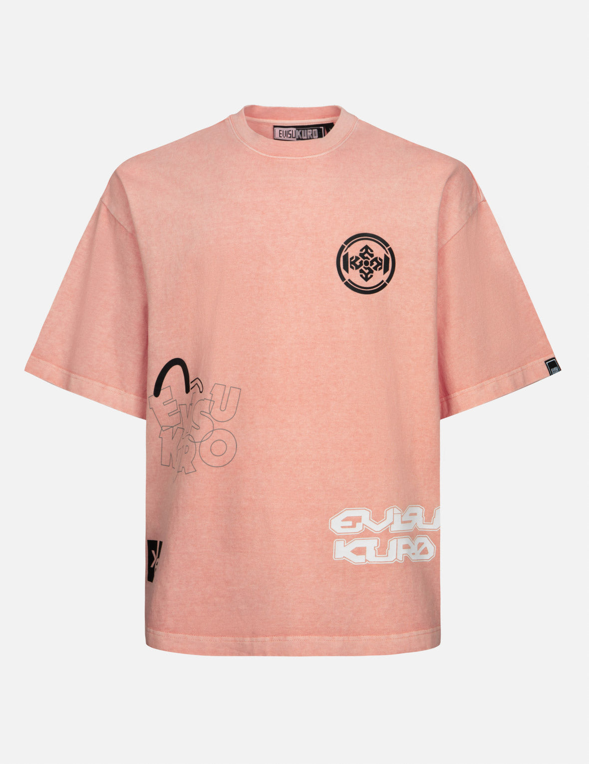 Multi Logos and Overlock Stitching Regular Fit T-shirt – EVISU