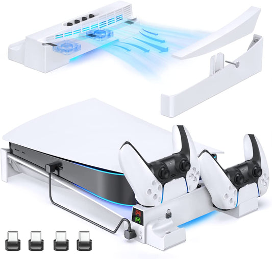 PS5 USB HUB Horizontal White, Horizontal Stand for PS5 with 4 USB Exte –  ECHZOVE