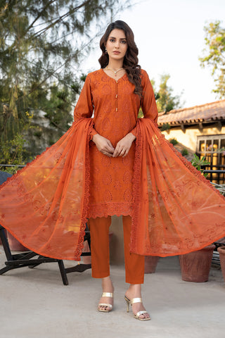 embroidered cotton suit