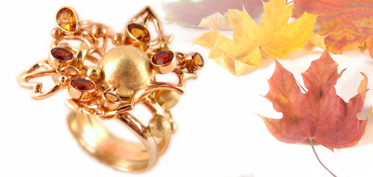 AUTUMN RING - Four Seasons Exclusive Gold 18K Set from Indigo Jewelry