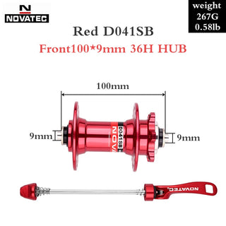 Buy 36h-front-red Novatec Hub D041SB D042SB Mountain Bike Disc Card Brake 28/32/36 Holes
