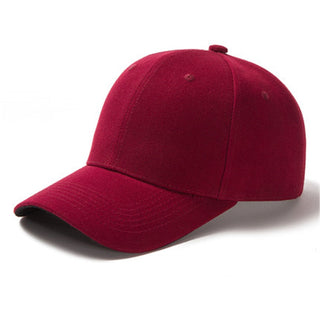 Buy wine-red-1 1 PCS Unisex Cap Casual Plain Mesh Baseball Cap Adjustable Snapback Hats For Women &amp; Men