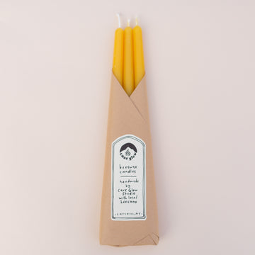 Spiral Taper Beeswax Candles – Happy Organics