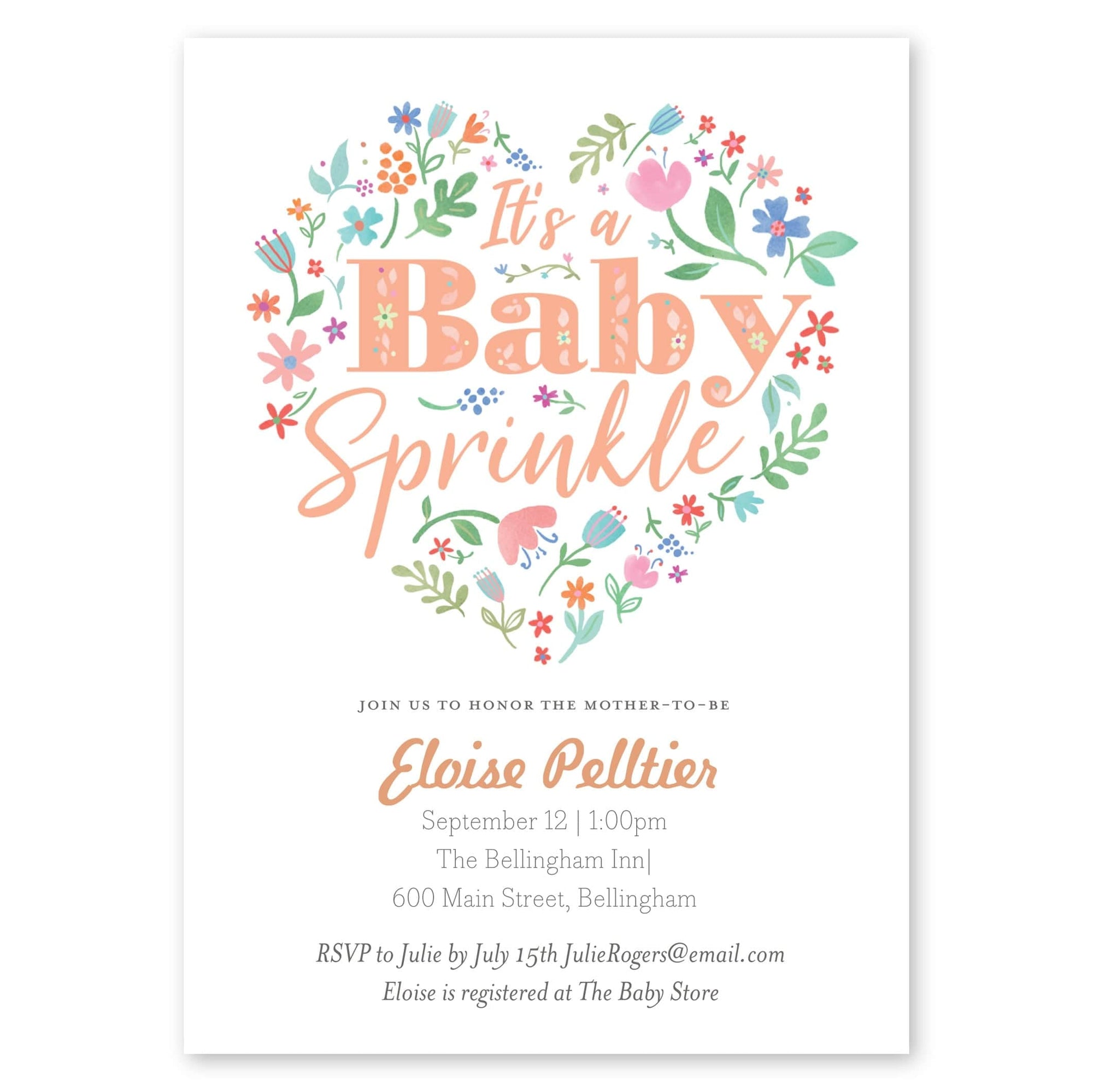 Shiny Polka Dots Baby Shower Invitation