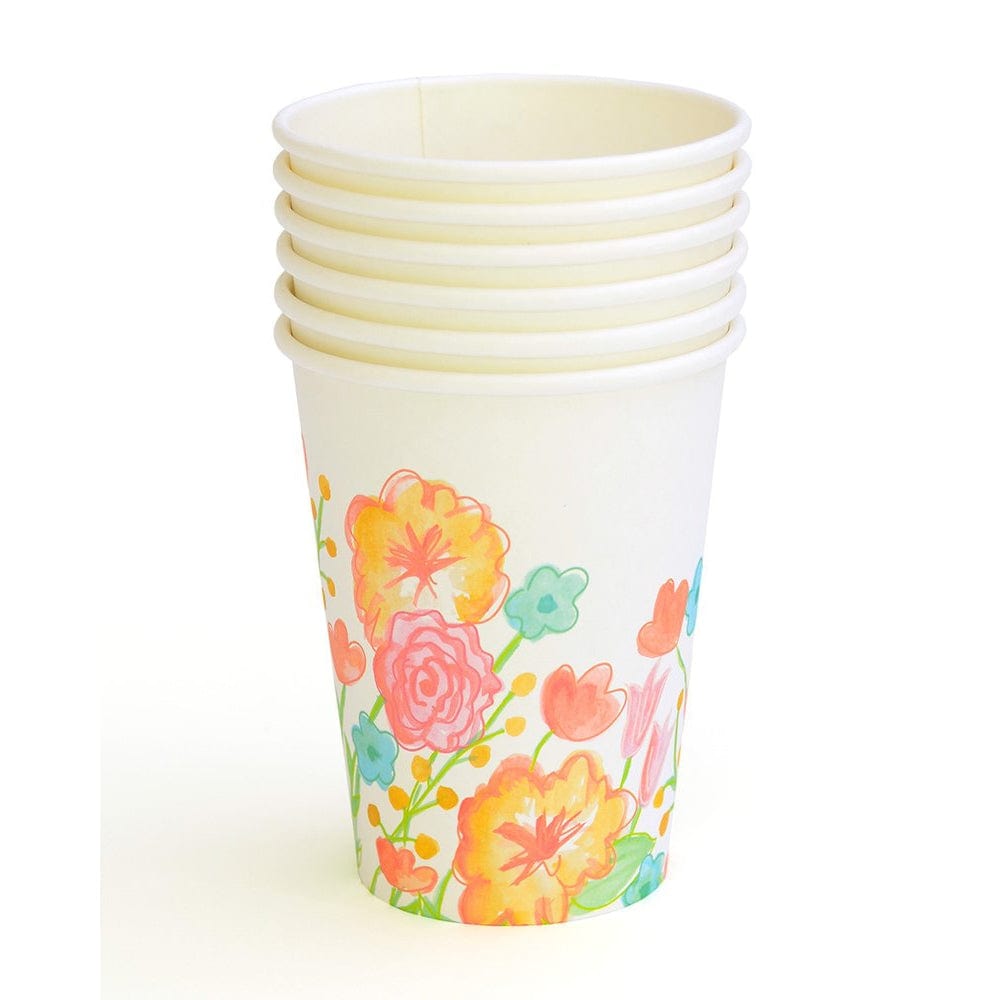 Bloom Floral Hot or Cold Cups - 12 Count