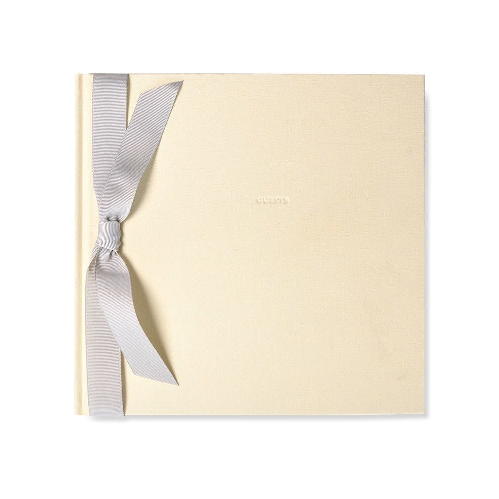 Style Me Pretty Silver & White Guestbook with Pen - Each