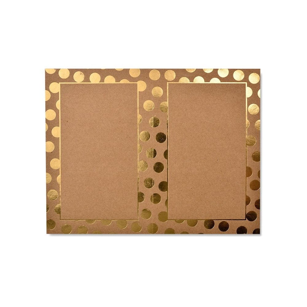 Kraft Gold Foil Dots Print At Home Invitation Kit | Gartner Studios