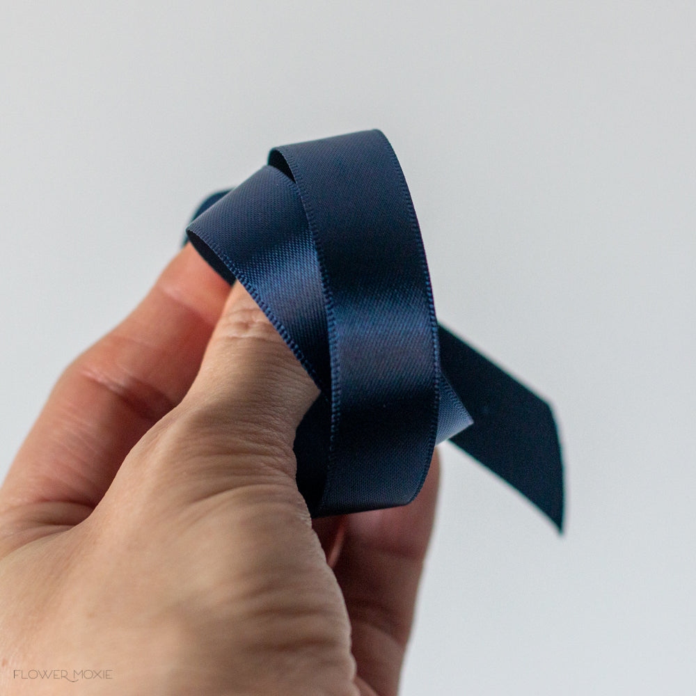 Dusty French Blue Double-Faced Satin Bouquet Ribbon – Flower Moxie Supply