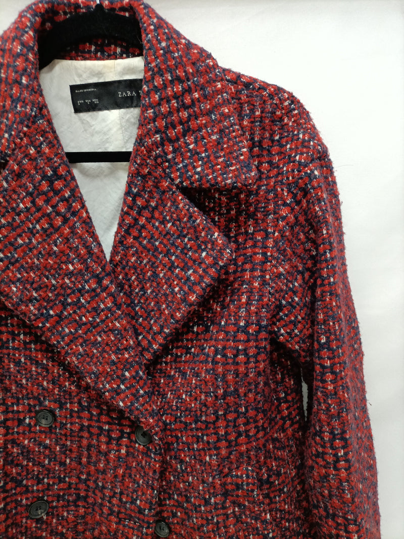 Abrigo tweed rojo y azul – Hibuy market