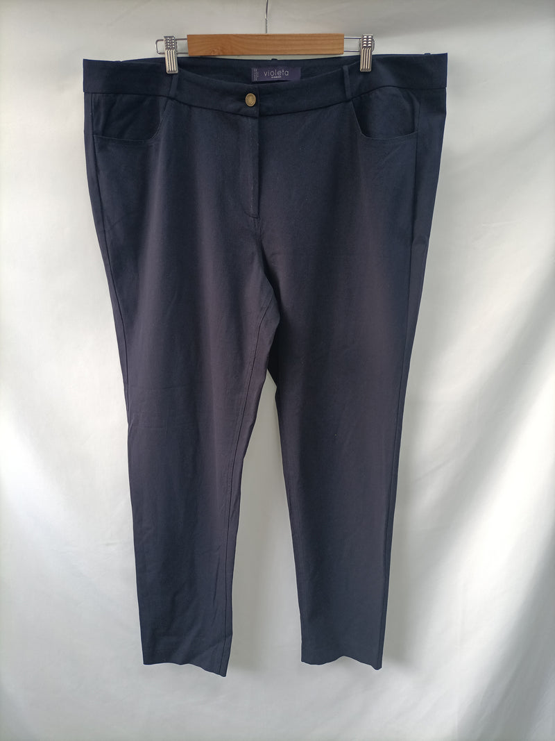 comprar Anestésico once VIOLETA BY MANGO. Pantalones azules T.54 – Hibuy market