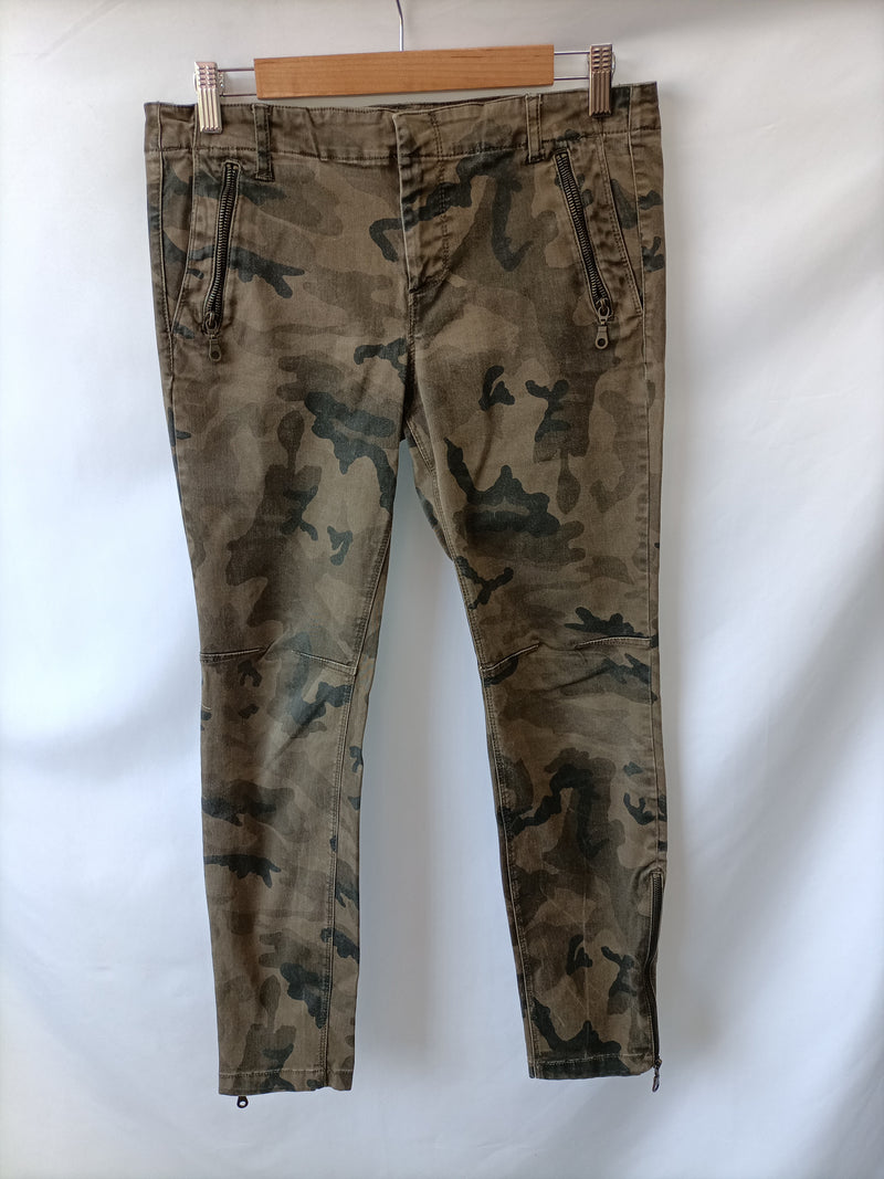 acoso Mala fe representación ZARA. Pantalones cargo estampado militar T. 42 – Hibuy market