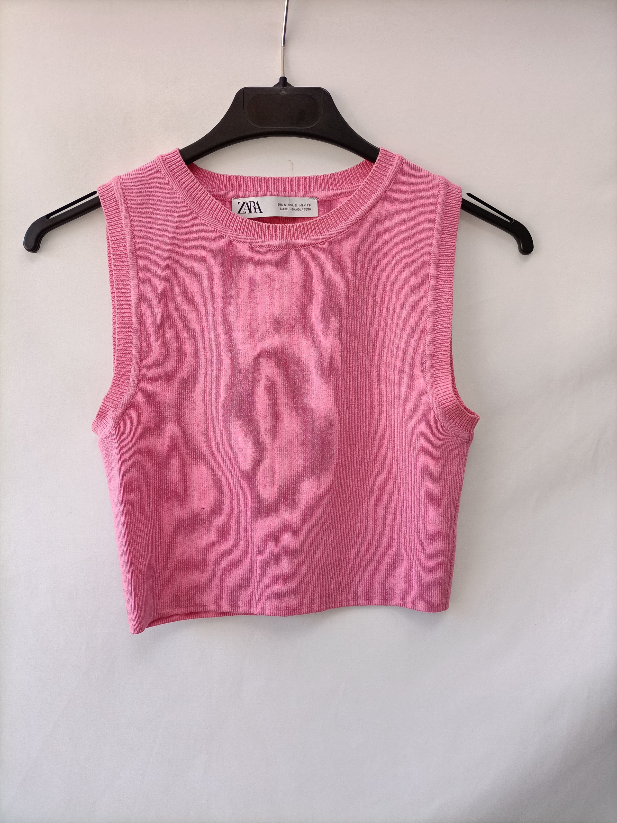 guisante Cien años Contrapartida ZARA.Camiseta punto rosa T.S – Hibuy market