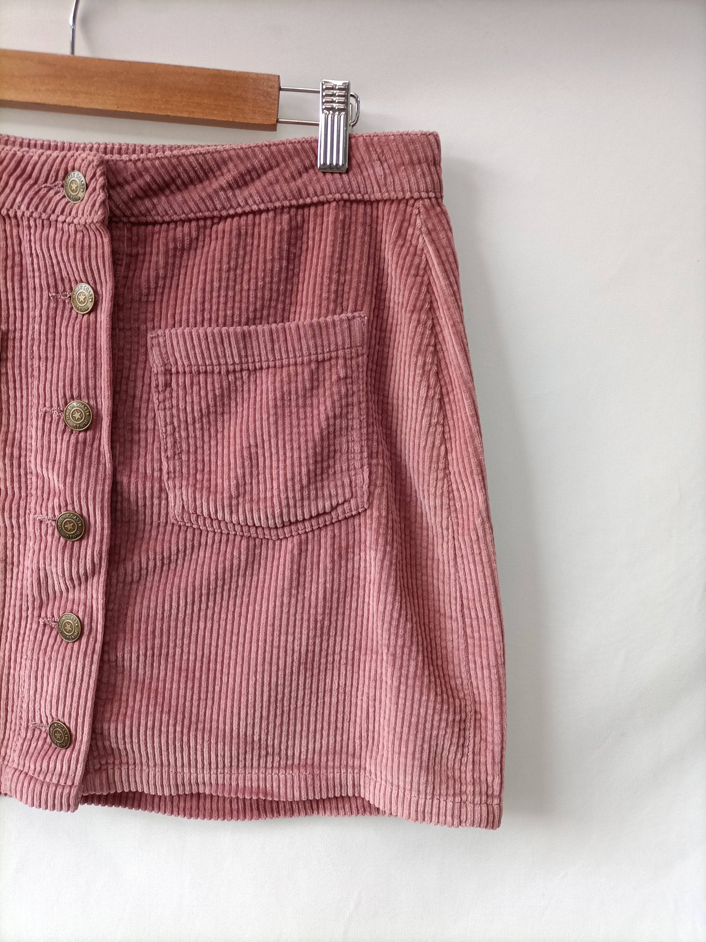 GREEN COAST. Falda pana rosa T.40 Hibuy market